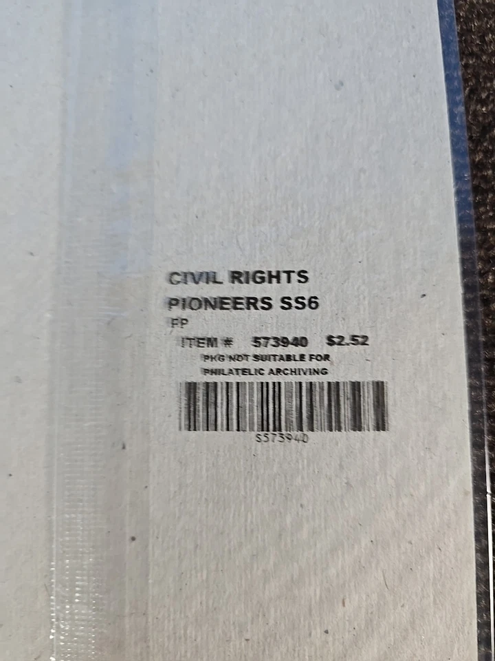 Civil Rights Pioneers Complete Sheet On Cover Sealed Stamps  - Image 3 of 3