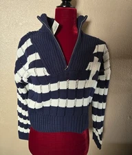 Women's Mock Turtleneck Quarter Zip Pullover Sweater - A New Day. size M