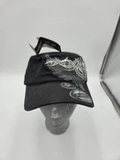 M&F Hat Cap Fitted Mens Black Flexfit Embroidered Cross Tribal Graphic Western