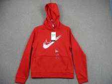 Nike Hoodie Youth XL Red Therma-FIT Repel Pullover Swoosh Logo HF4414-657
