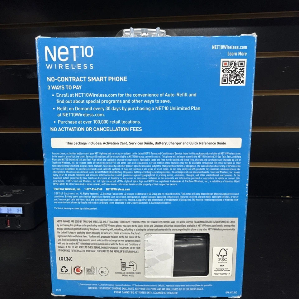 Net10 Wireless LG Optimus Fuel (3G) Pre Paid Phone New Sealed - Image 2 of 3