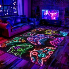 Gamer Rug for Boys Room,Gaming Room Decor Teen Boys Gaming Rug Colorful Video...
