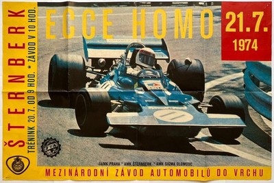 Original Vintage Poster HILL CLIMB - ECCE HOMO - CHAMPIONSHIP - AUTORENNEN - 1974