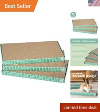 XL Wide Corrugate Cat Scratchers - 3-Piece Set for Ultimate Furniture Protection