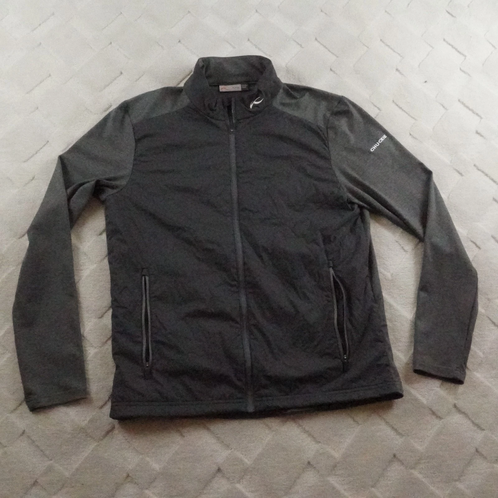 KJUS Retention Jacket Mens Medium Gray Full Zip Golf Stretch image 1