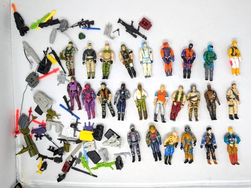 GI JOE ARAH Figures mixed lot incomplete 1980s/1990s accessories lot # 3