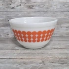 Vintage Pyrex Orange Polka Dot 401 Mixing Bowl 1.5 Pint