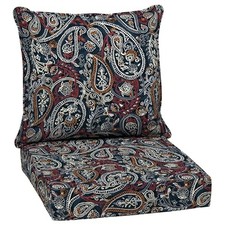 Arden Outdoor Deep Seat Cushion Set, 24 in x 24 24" x 24" Blue Palmira Paisley
