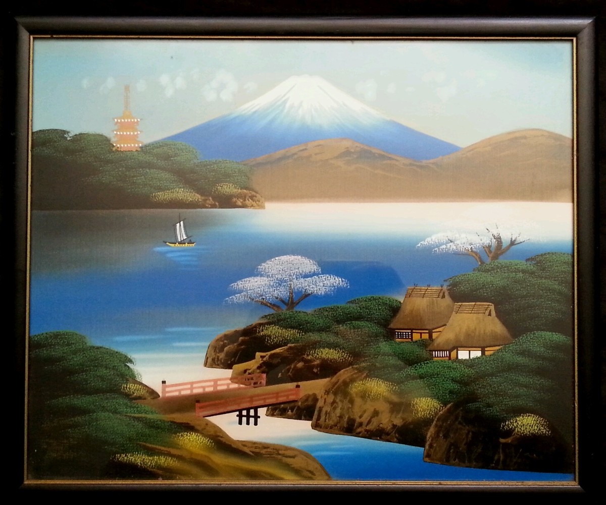 Mt.Fuji oil painting 富士山の絵 油絵 JAPAN Mt.Fuji oil