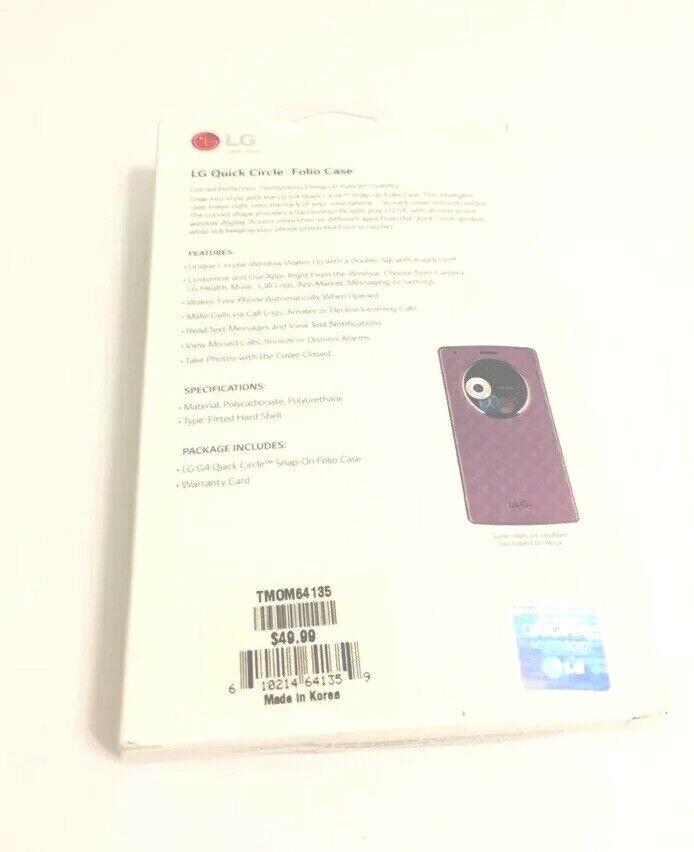 LG Quick Circle Flip Folio Cover/Case (LOT OF 2) For LG G4 in Violet Smoke  Grey