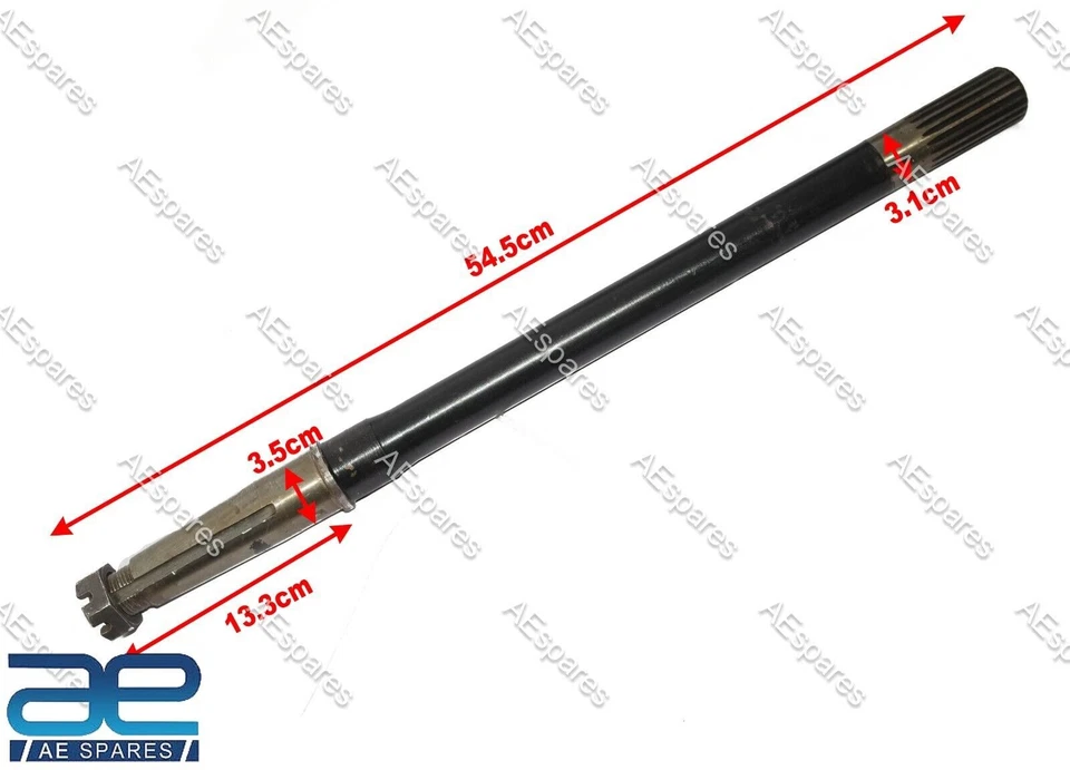 Rear Axle Shaft RH 54.5 cm 19 Spline Fits 46-71 CJ-2A CJ-3A CJ-3B CJ-5 Jeeps S2u - Image 2 of 4