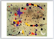 [20i18os1] Postcard Unused, Joan Miro Acrobatic Dancers