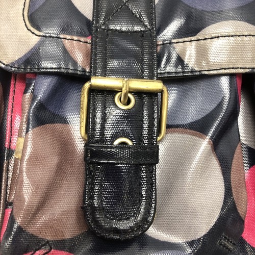 Boden Pop Spot Umhängetasche Wachstuch Messenger Wickeltasche Saddle Polka Dot dunkelblau - Bild 2 von 7