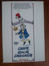 LIBERTE EGALITE CHOUCROUTE Jean Yanne  carte postale postcard 