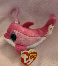 NWT 2013 TY Beanie Boos Clip - SURF - 4" Pink DOLPHIN