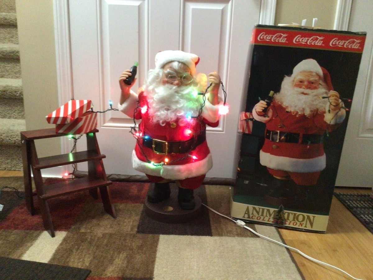 VINTAGE 1993 COKE CHRISTMAS MOTION SANTA CLAUS ANIMATION