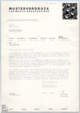 1954 Mustervordruck Typewriter Letterhead German Germany Modern Design Moderne thumbnail