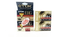 2 Maxell HGX-Gold TC-30 VHS-C Premium High Grade Video Cassette Tapes  2 TDK