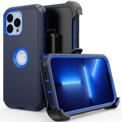 For iPhone 13 Pro Max /12/11 Hybrid Shockproof Armor Case Cover With Belt Clip