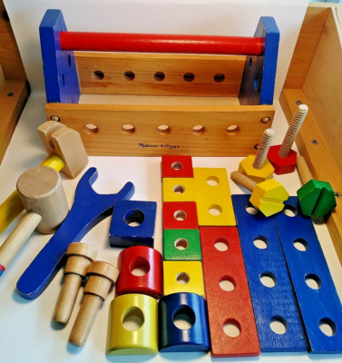 Wooden Toolbox 26 Piece Melissa & Doug Imagination Learning Skill Toy SHIPS FREE