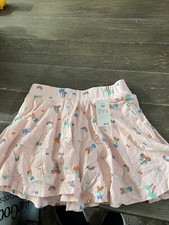 Disney Junior Minnie Girls Size 5T Light Pink Skirt w/Shorts Under-Gold Accents 
