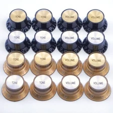 Acrylic Top Hat Bell Reflector Knob Volume Tone for Gibson Epiphone Les Paul SG