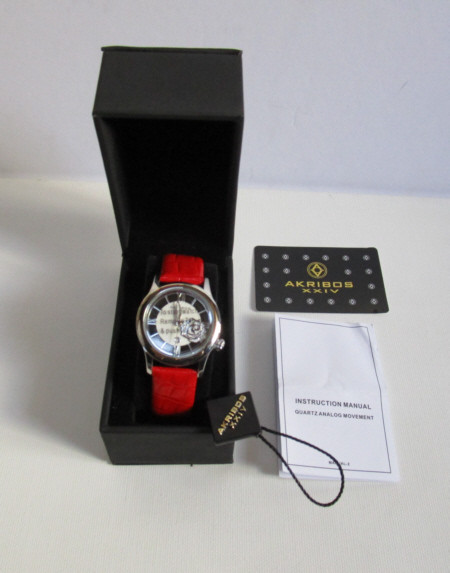 Akribos XXIV Red Strap Watch New Women main image 3