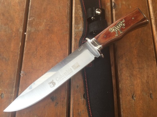 JL 047 Full Tang Supervivencia Militar Bowie Campamento Táctico Cerdo Pegatina Cuchillo Au - Imagen 2 de 3