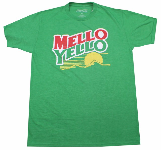 Mello Yello Coca Cola Mens Graphic T Shirt Sz L (4244) Mellow Yellow