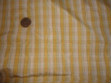 2 YARDS STRIPED FABRIC TWO-TONE YELLOW and GREEN UPHOLSTERY / CURTAINS