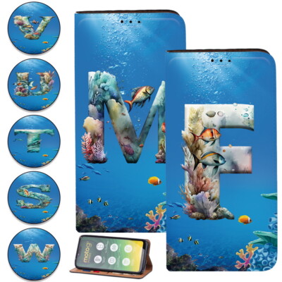 Fisch Buchstaben Ständer Hülle Leder Etui für Motorola Moto G8/G10/G22/G30/G31/G50