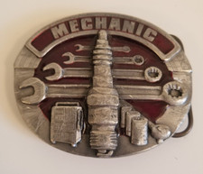 Vintage 1982 Great American Buckle Company Brass Mechanic Belt Buckle Wrenches