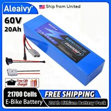 60V 20AH Lithium ion E-Bike Battery 50A BMS 3000W Electric Motor battery 50A