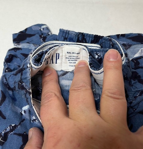 GAP 1 MEN Boxer 100% Cotton Blue Snowboarder Blue XXL41-44 New No Tag - Picture 2 of 2