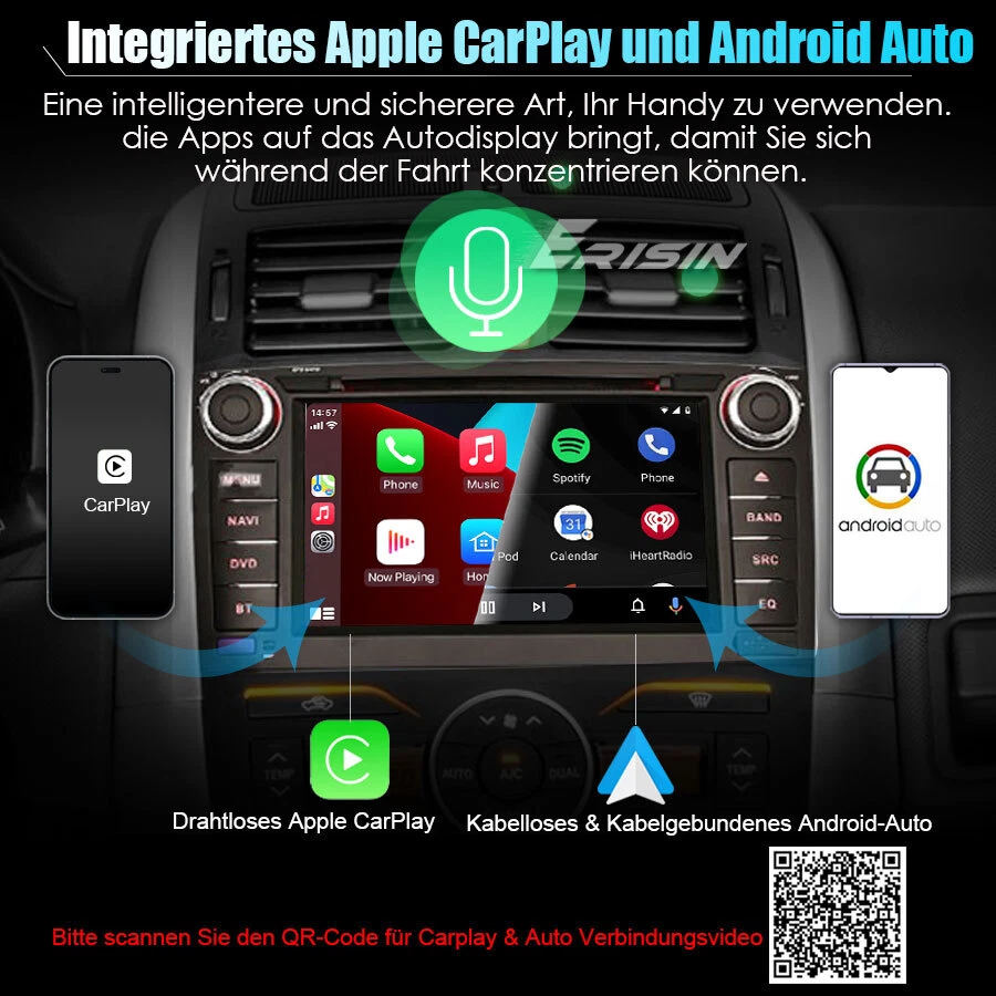 8-Kern Android 13 Autoradio GPS Navi Für Toyota Auris Corolla Altis CarPlay DAB+ - Bild 4 von 4