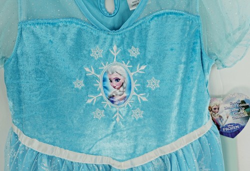 Disney Frozen Elsa Dress Girls Tulle Princess Dress Snowflakes Sparkle Ice Gift - Picture 6 of 14