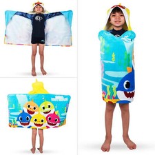 KIDS HOODIE TOWEL Baby Shark Cotton Hooded Towel