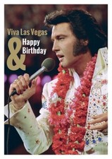 Postkarte Elvis Presley Aloha Hawaii Birthday 15 cm Sammelkarte Deko 50er Rock