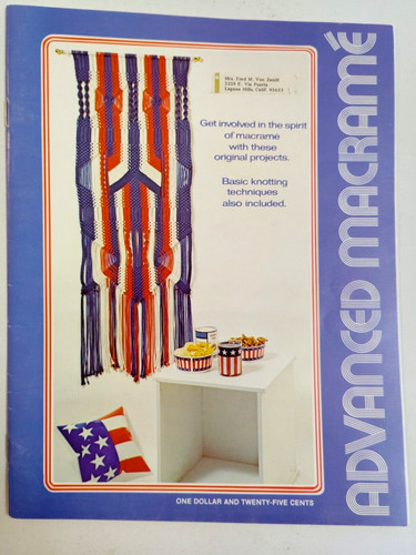Advanced Macrame Purse Beach Bag Belt Hammock Craft 7133 VTG Magazine Leaflet