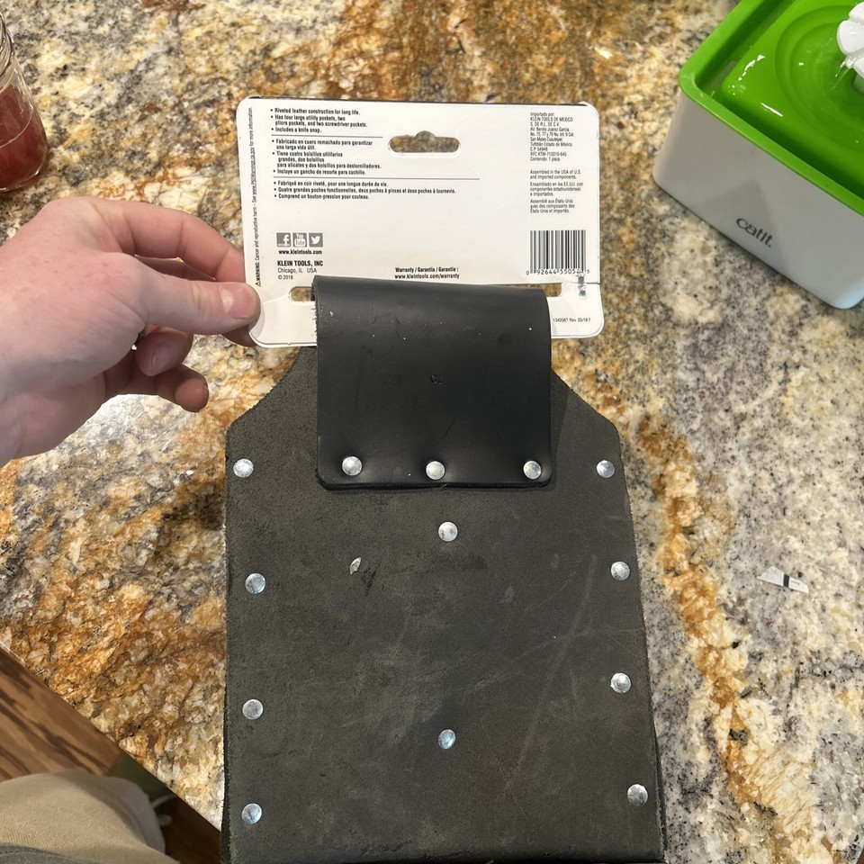 Klein Electricians Tool Pouch 5164 8Pocket Black Leather eBay