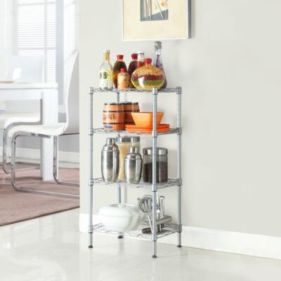 Storage Rack 4 Layer Organizer Kitchen Shelving Steel Wire Shelves