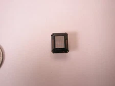 Dark Smokey Rhinestone Gold Plated Quality Vintage Tie Tack Lapel Pin r49