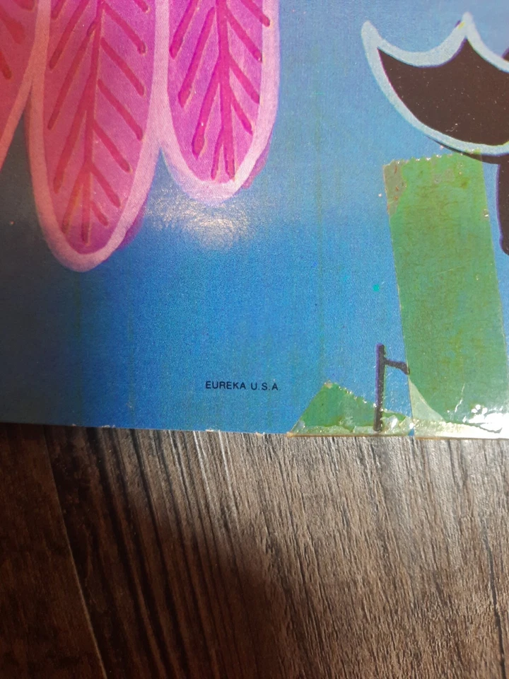 VTG Halloween Die Cuts Eureka Owl Cardboard Cutouts Moon Bat Wall Decoration - Image 3 of 4