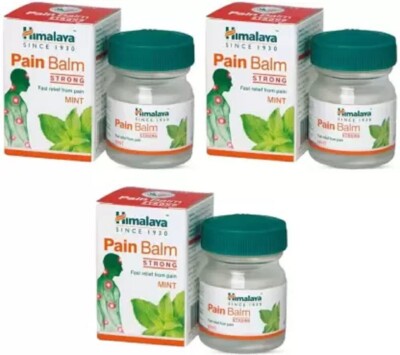 3 X HIMALAYA MINT Relief Balm For Blood Circulation Blocked Nose Sinus Ache 45gm