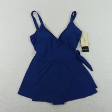 Gottex Swimsuit Womens 8 Petrol Blue One Piece Swim Dress Profile Swimwear