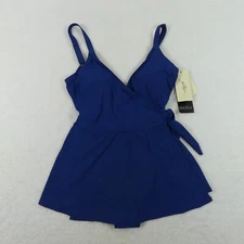 Gottex Swimsuit Womens 8 Petrol Blue One Piece Swim Dress Profile Swimwear