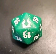 Selesnya Return to Ravnica Spindown Dice D20 die green white minor mark mtg ccg