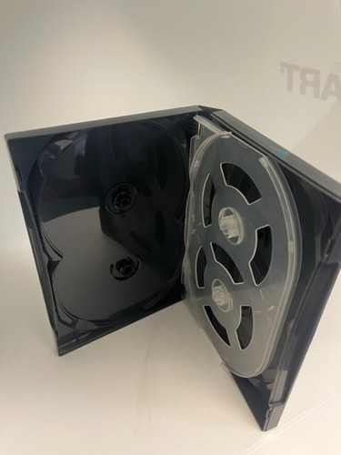 2 NEW SCANAVO 22mm 8-DVD Cases, Overlapping Hubs, Black,DVD8/ONEXG,FREE SHIPPING - 第 1/4 張圖片