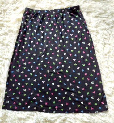 Jupe Agnès B – Noire, Genoux, Taille S, Rayons Stretch, Fabriquée En Tunisie