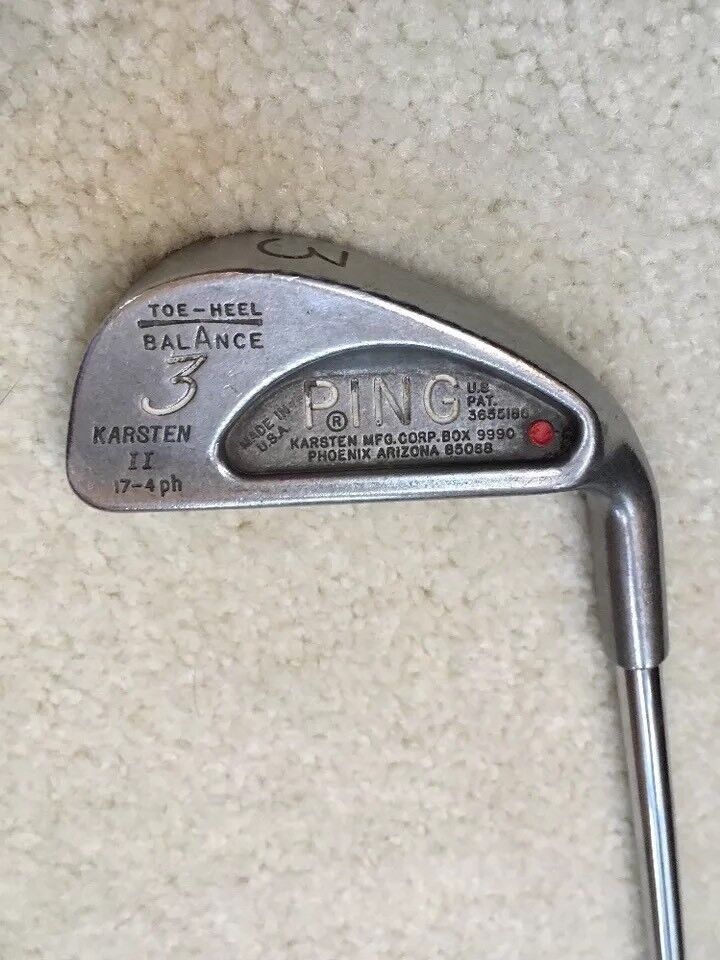 Vtg PING 3 Iron Red Dot KARSTEN Golf Steel We Shipping included OFFer at cheap prices RH. Club Stainless II